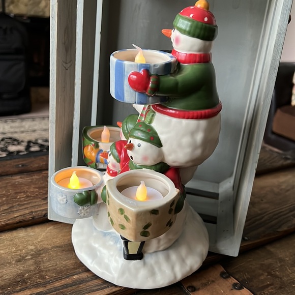Yankee Candle Snowmen Candelabra - Picture 2 of 7